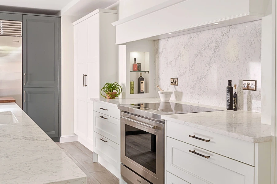 Stoneham classic kitchen in kitchen showroom in Devon