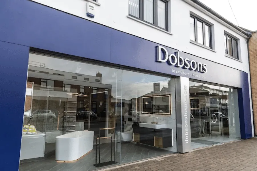 Dobsons home kitchen showroom in cheshunt shop front exterior