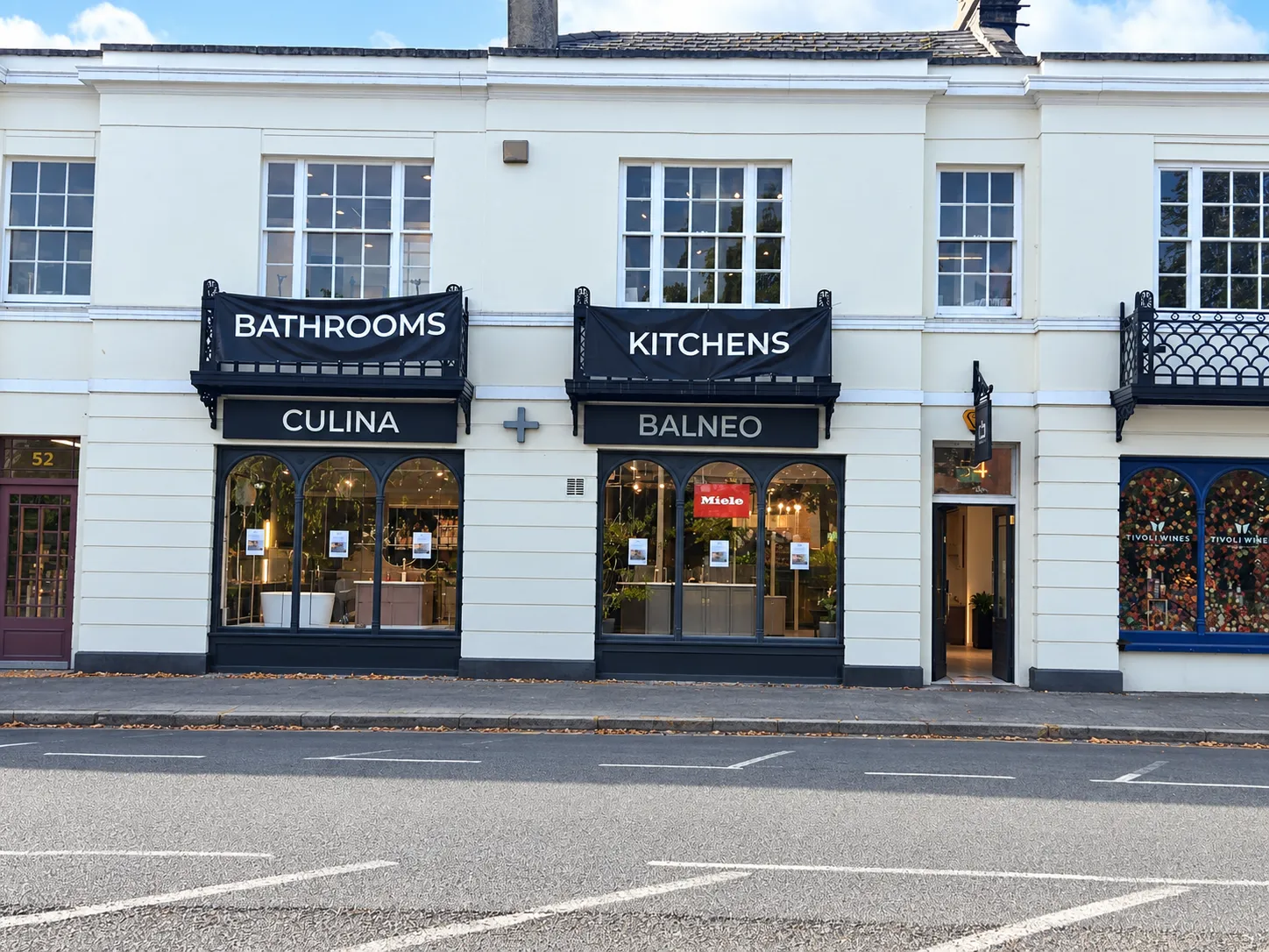 Culina + Balneo kitchens showroom in Cheltenham shop front